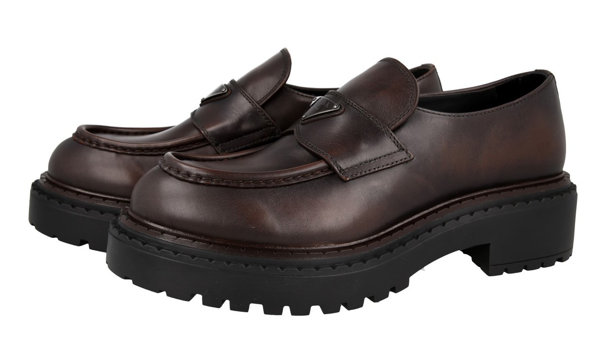 Men’s Prada, Brown Leather Monk Strap Italian Loafers Size Us 12 UK 11 EU 46 ￼ PRADA Loafer Brown Casual Shoes for Men for sale | eBay main image 3