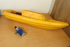 Vintage RC Rib Dingy Large Wood & Fibreglass Hull Speed Boat 35" Inch PROJECT