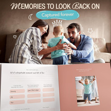 Baby Memory Book Boy Girl Extra Space Favorite Photos First Year Keepsake Themed