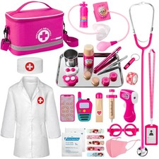 EFO SHM Doctor Kit for Kids Girls, 34 Pcs Kids Doctor Kit for Toddlers 3-5 wi...