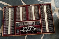 Antico vassoio occhiali vintage SISCHO & BEARD optometrista occhio dr tester lenti ESAME 