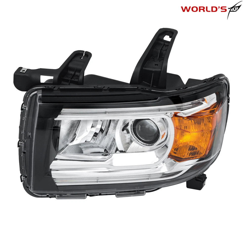 Fit For GMC Canyon 2015-2022 Halogen W/LED DRL Projector Headlight Headlamp Left - Image 3 of 4