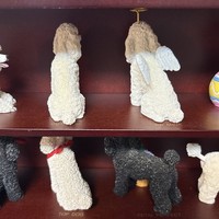 Danbury Mint PURELY POODLES COLLECTION Dog Figurines COMPLETE Set 25 + Display 10