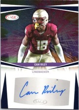 2025 SAGE Football Cam Riley Blue Autograph Auto #A-CM2