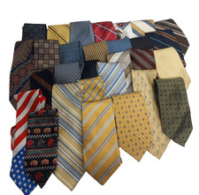 Neck Ties Lot of 30 Silk Miscealanous Name Brand Mostly Silk Neckties