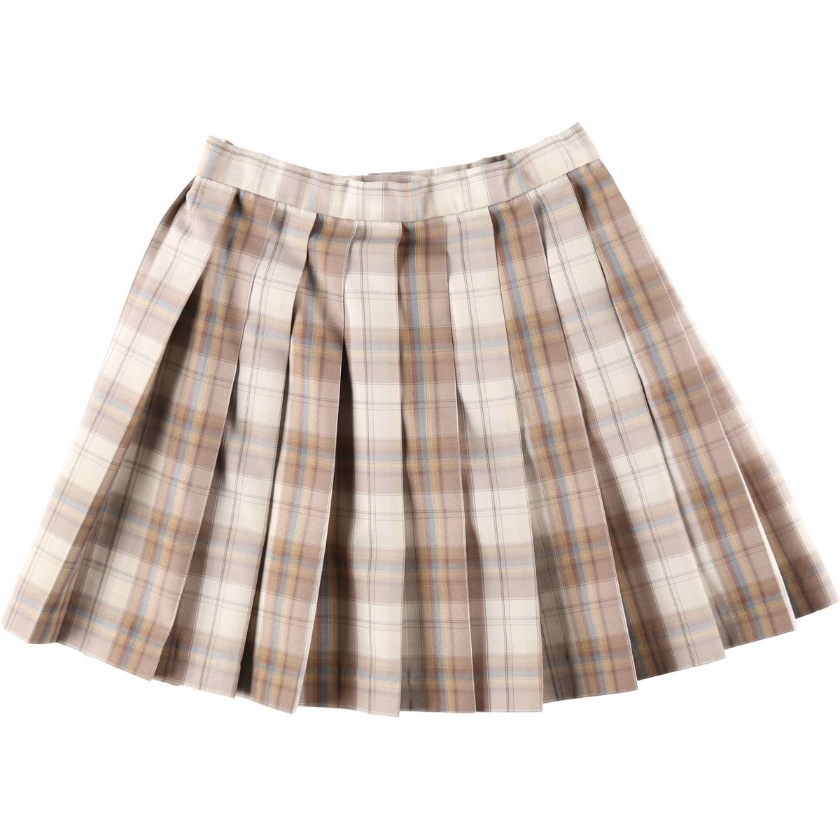 Vintage Pudding Bear Check Pattern Pleated Mini S… - image 1