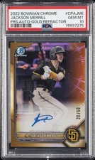 2022 BOWMAN CHROME PROSPECT AUTOS #CPAJME JACKSON MERRILL 20/50 PSA 10 AUTO