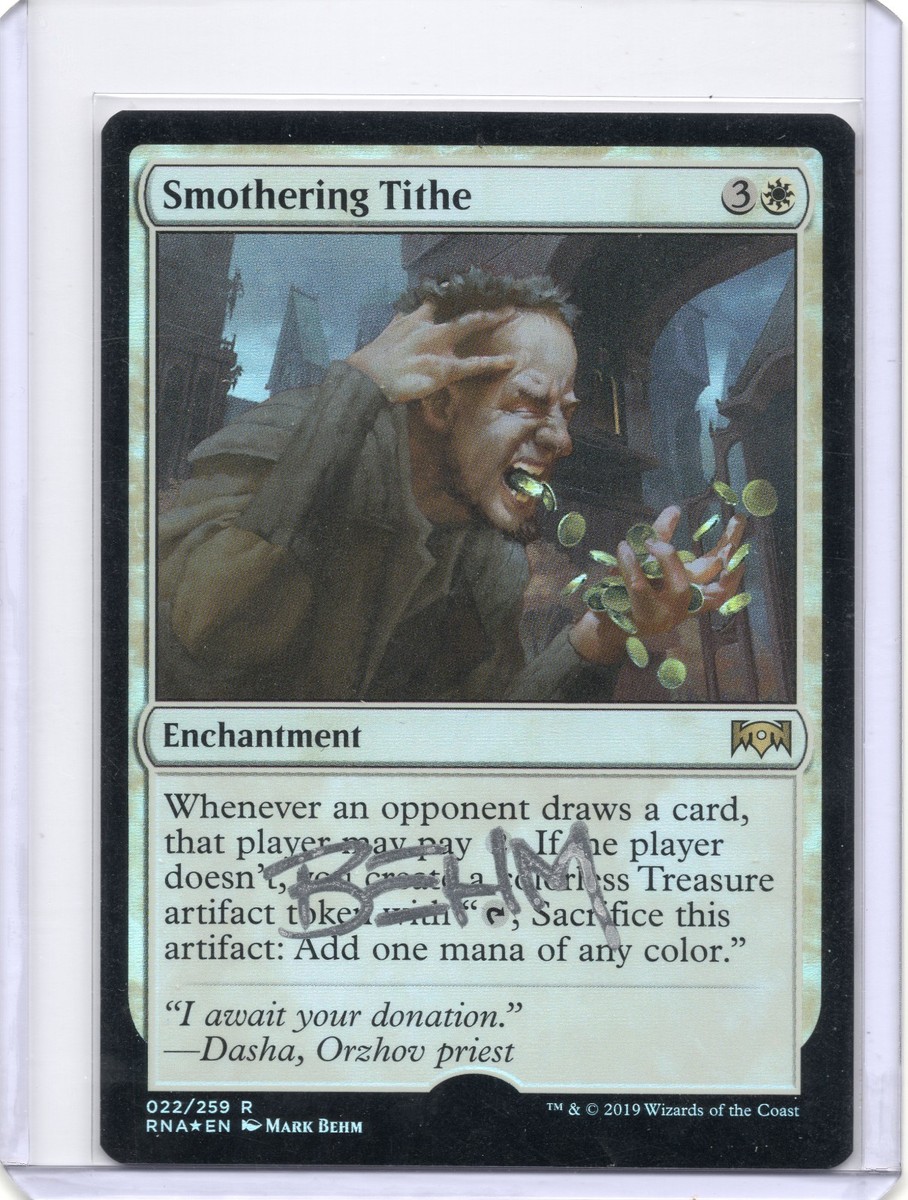 Smothering Tithe Foil Signed Sketched Artist Proof MTG RARE | eBay
