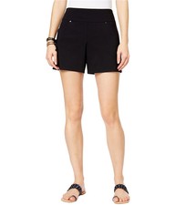 I.N.C Womens Curvy Casual Walking Shorts, deepblack, 2