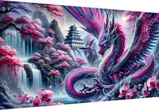 Large Diamond Art Kits for Adults-Waterfall Large Dragon Diamond Painting Kits f