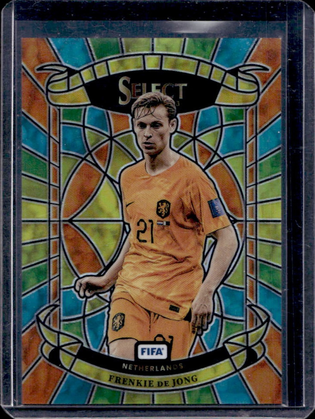 2022 Select FIFA Frenkie de Jong Stained Glass #27 Netherlands