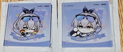 Official Honkai Star Rail Silver Wolf Acrylic Coaster Round 1 Collab Exclusive 