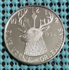 1968 ELKS Krewe of Orleanians / Vieux Carre .999 FINE SILVER Mardi Gras Doubloon