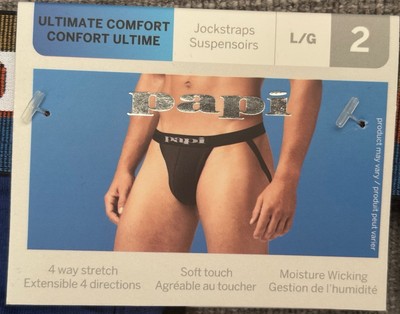 Papi Microflex Jockstrap 2 Pack Large Black & Blue - UMPA087