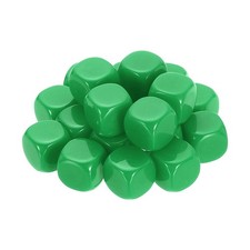 20Pcs Rounded Blank Six Sided Dice 20mm/0.8inch Acrylic Dice, Green