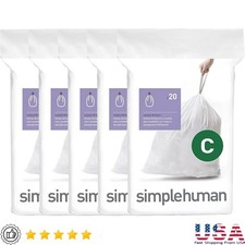 Durable Drawstring Trash Can Liners Extra Thick Plant Based Unscented Bags New