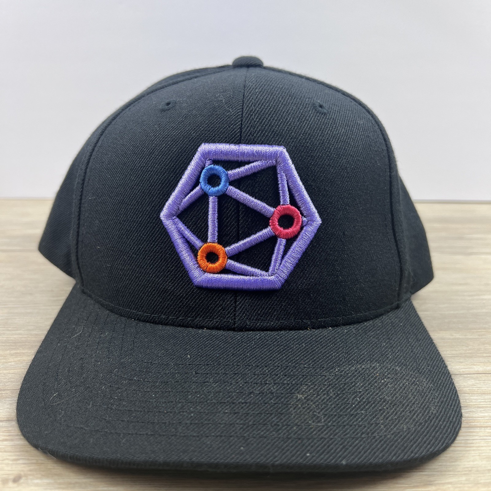 Triangle Snapback Hat Adjustable Hat Black Adjust… - image 1