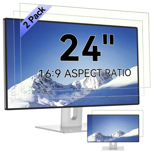 [2-Pack] 24 Inch Computer Blue Light Blocking Screen Protector for 16:9 ...