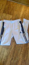 adidas Boys Primegreen 3-Stripe Jogger Pants White/Black 11-12Y Zip Pocket