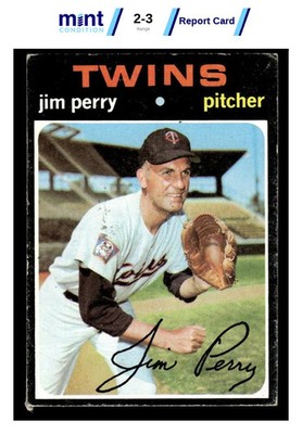 1971 TOPPS JIM PERRY 500 VG MCG 3 BASEBALL MINNESOTA TWINS