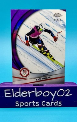 Sam Morse /75 Purple Refractor 2026 Topps Chrome US Olympics Alpine Skiing