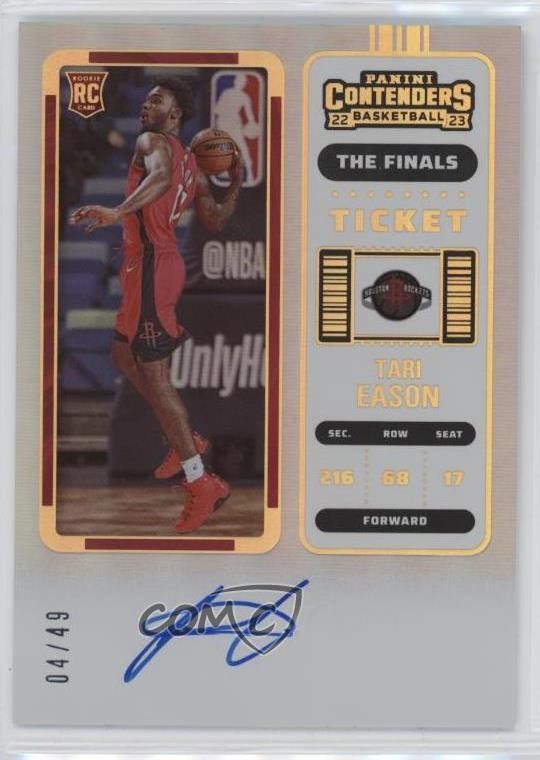 2022 Panini Contenders The Finals Ticket 4/49 Tari Eason #116 Rookie Auto RC 6m7