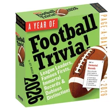 Workman Publishing,  Football Trivia 2026 Desk Calendar, 5.5'' X 5.5'', Daily Ca