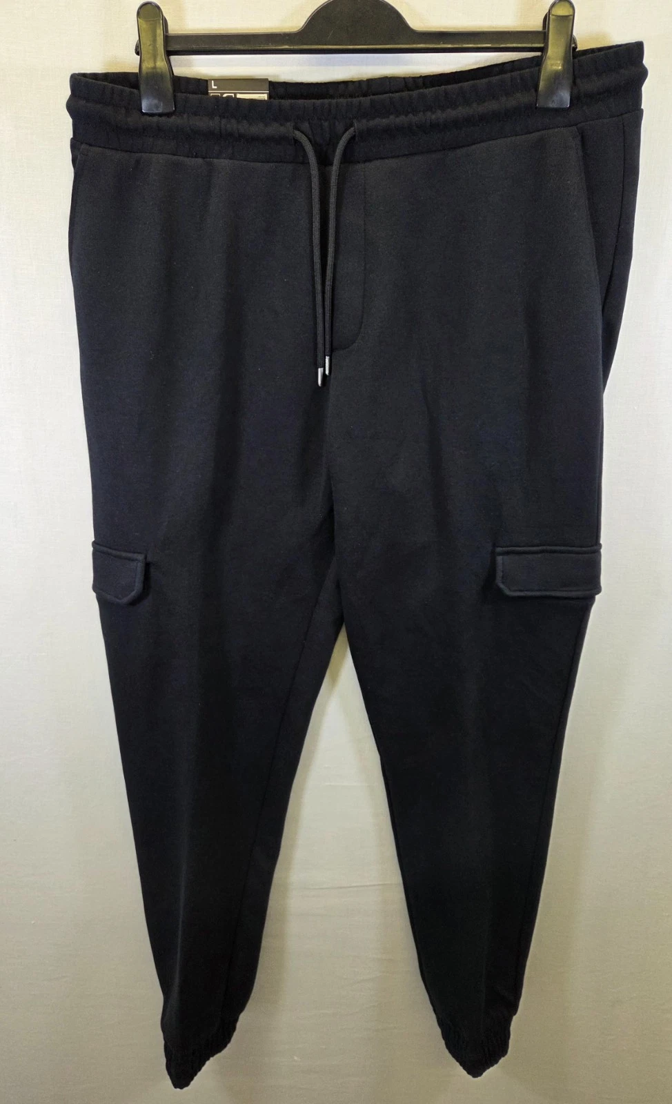 M&S Autograph Joggers Mens Size Large W36-38 Black Cargo Utility Pants Regular
