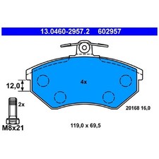 Satz Bremsbeläge Bremsklötze vorne für VW Corrado 53I Golf 2 19E Jetta | 2388