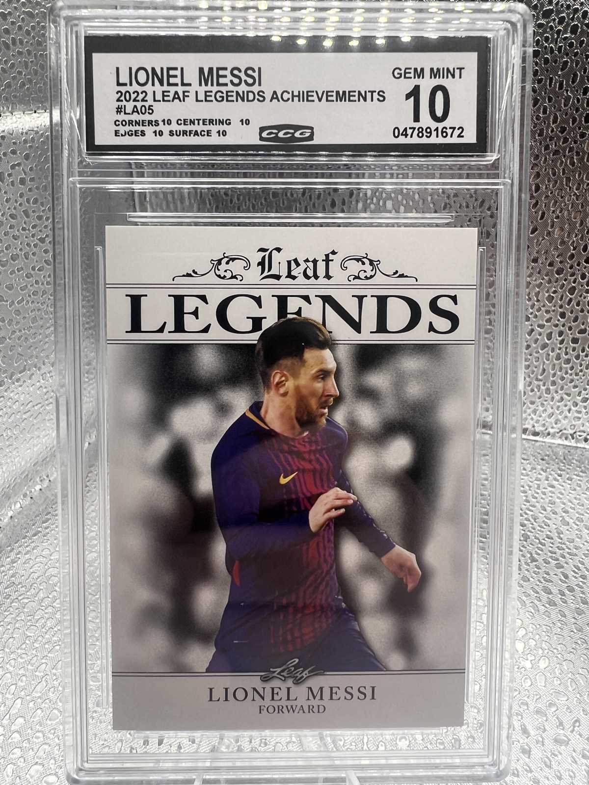 2022 Leaf Multi Sport Special Release - Legends Achievement Lionel Messi #LA-05