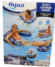 AquaLeisure 3-n-1 Lounge,Chair,Drifter Multi-Position Chair Float-250Lb Capacity