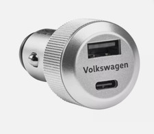 Original VW Adapter USB Ladeadapter USB-A USB-C Ladekabel abgeschirmt 000051443F
