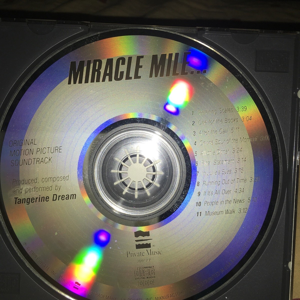 Miracle Mile by Miracle Mile/Tangerine Dream (CD, May-1989