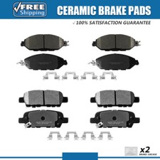 Front & Rear Ceramic Disc Brake Pads For 2013 2014 2015 - 2020 Nissan Pathfinder