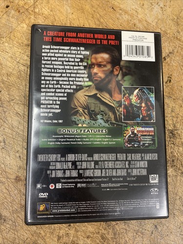PREDATOR DVD Enhanced Widescreen Schwarzenegger - Bild 2 von 4