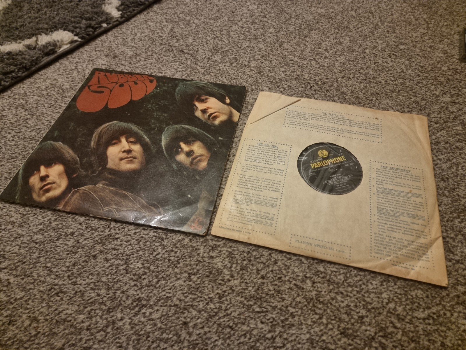 THE BEATLES Rubber Soul 1965 UK 1st LOUD CUT mono vinyl RARE XEX 5791