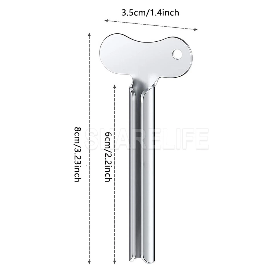 2-4x Stainless Steel Tube Toothpaste Squeezer Easy Key Dispenser Rolling Holder - image 4 of 4