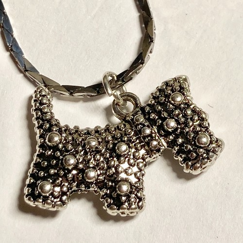 Collar Scottie Scottish Terrier Plateado Perro Veterinario Tecnología Regalo Rescate Chapado - Imagen 4 de 8