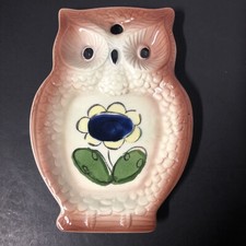 Vtg Kitschy 1970 s Ceramic Hand Painted Flora...