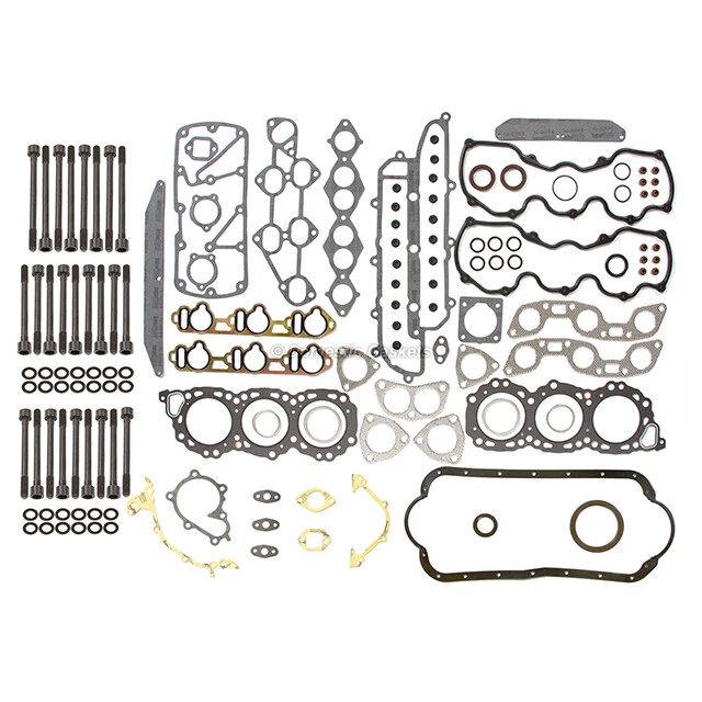 Fits 86-95 Nissan 200SX Maxima Quest D21 3.0L SOHC Full Gasket Set Bolts VG30E - Image 2 of 4