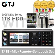 TJ Taijin Media B3 Karaoke Machine System 1TB  Wired Mic  Remote  SongBook