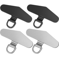 Metal Phone Tether Tab, Metal Phone Patch, Universal Cellphone Sliver  Black