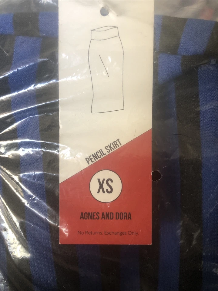 Lote de 2 Faldas Lápiz Agnes & Dora Talla XS Azul Sólidas Elastizadas Nuevas Agnes y Dora Foto 4 de 4