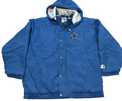 Vintage Dallas Cowboys NFL Starter Blue Jacket Size 2XL Good