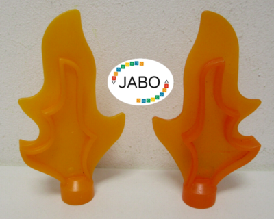 (A2/1) 2 x Lego Duplo Flame / Fire Orange Dragon Fire Engine