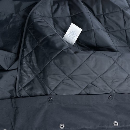 Lands End Jacket Womens Small Black Trench Coat Hooded Quilt Lined Full Zip - Picture 11 of 17