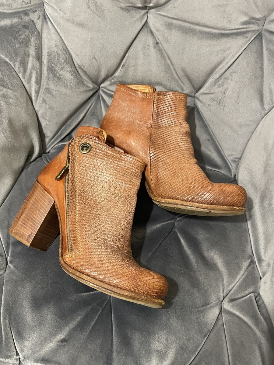 Ankle Boots Camel One Step Bottines Airstep Camel Distressed