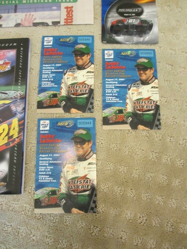 Paquete vintage 2001 PEPSI 400 MIS Michigan programa oficial 3 boletos diecast * - Imagen 3 de 6