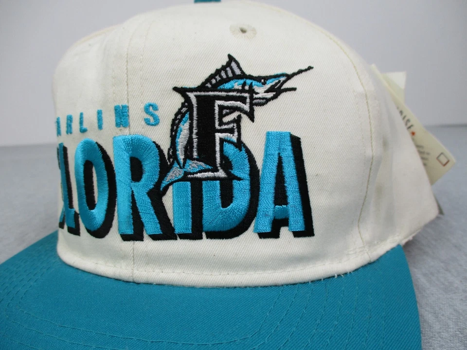 DE COLECCIÓN Gorra Gorra de los Marlins de Florida Snapback Cúpula Blanca MLB Drew Pearson Sarga DP Foto 4 de 4