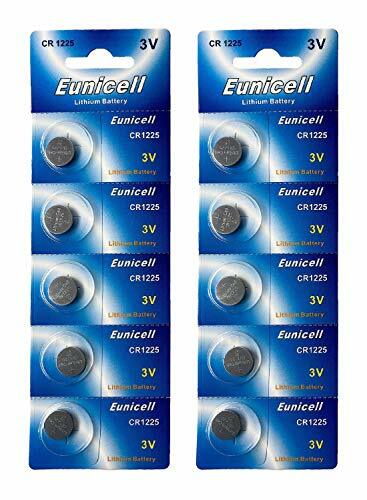 Eunicell CR1225 - 10 batterie a bottone al litio da 3 V, 48 mAh (2 (P9T)
